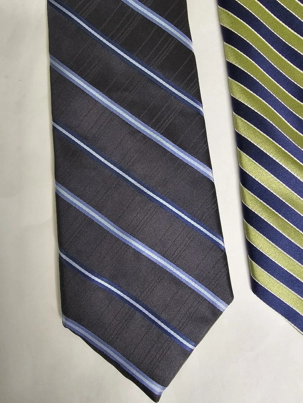 Bundle of 3 Striped 100% Silk Ties Preppy Dark Academia Classic Neckties